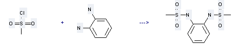 The Methanesulfonamide,N,N'-1,2-phenylenebis- can be obtained by Methanesulfonyl chloride and Benzene-1,2-diamine